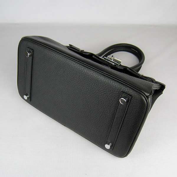 Replica Hermes Birkin 30CM Togo Leather Bag Black 6088 On Sale - Click Image to Close